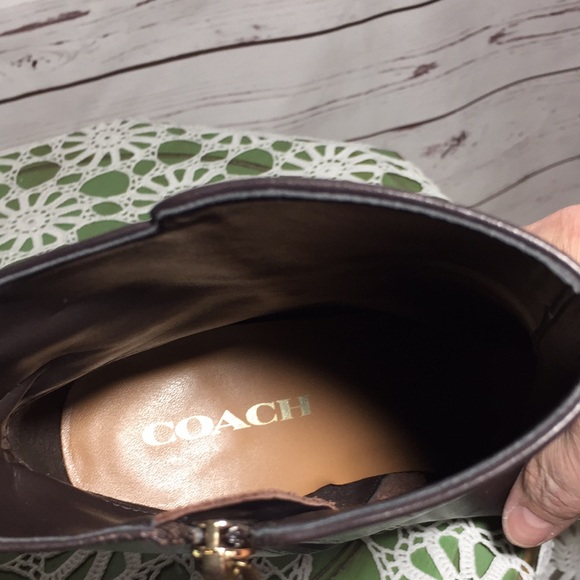 Coach Jemma Brown Leather Ankle Boots - Picture 11 of 14
